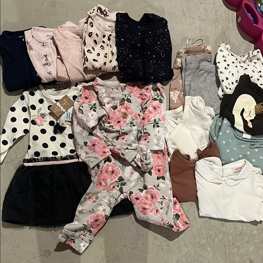 Floral and Polka Dot Baby Clothing Set